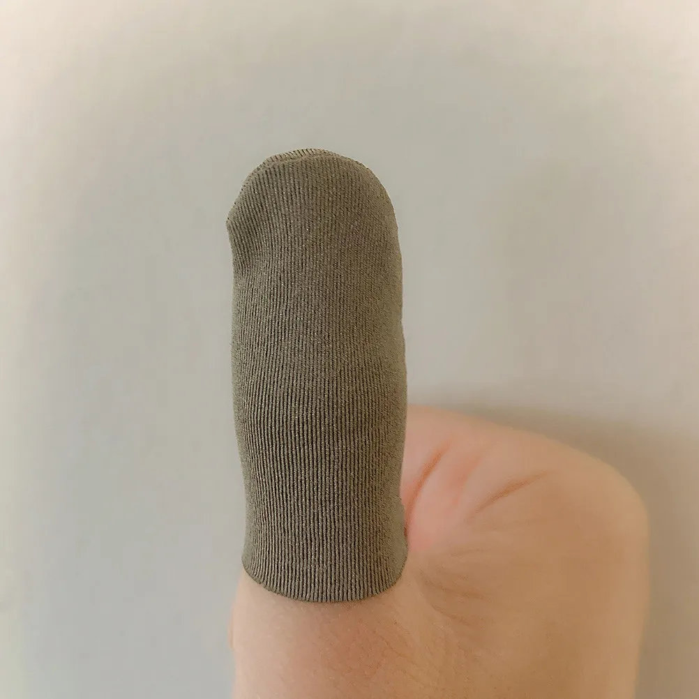 

5Pcs Ultra-Thin Finger Sleeves for Phone Game Silver Fiber Anti-Sweat Screen Touch Cover Anti-Slip Gaming Accessory