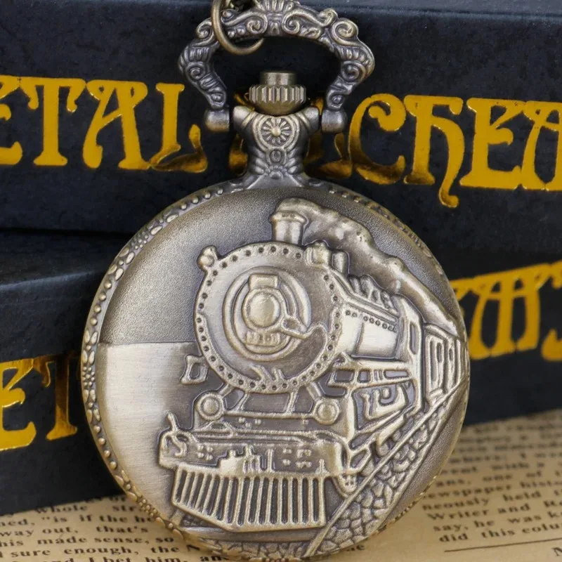 Punk Steamboat 3D Carving Pocket Watch Antique Retro Unisex Quartz Pendant With Chain Pocket&Fob Watches reloj de bolsillo