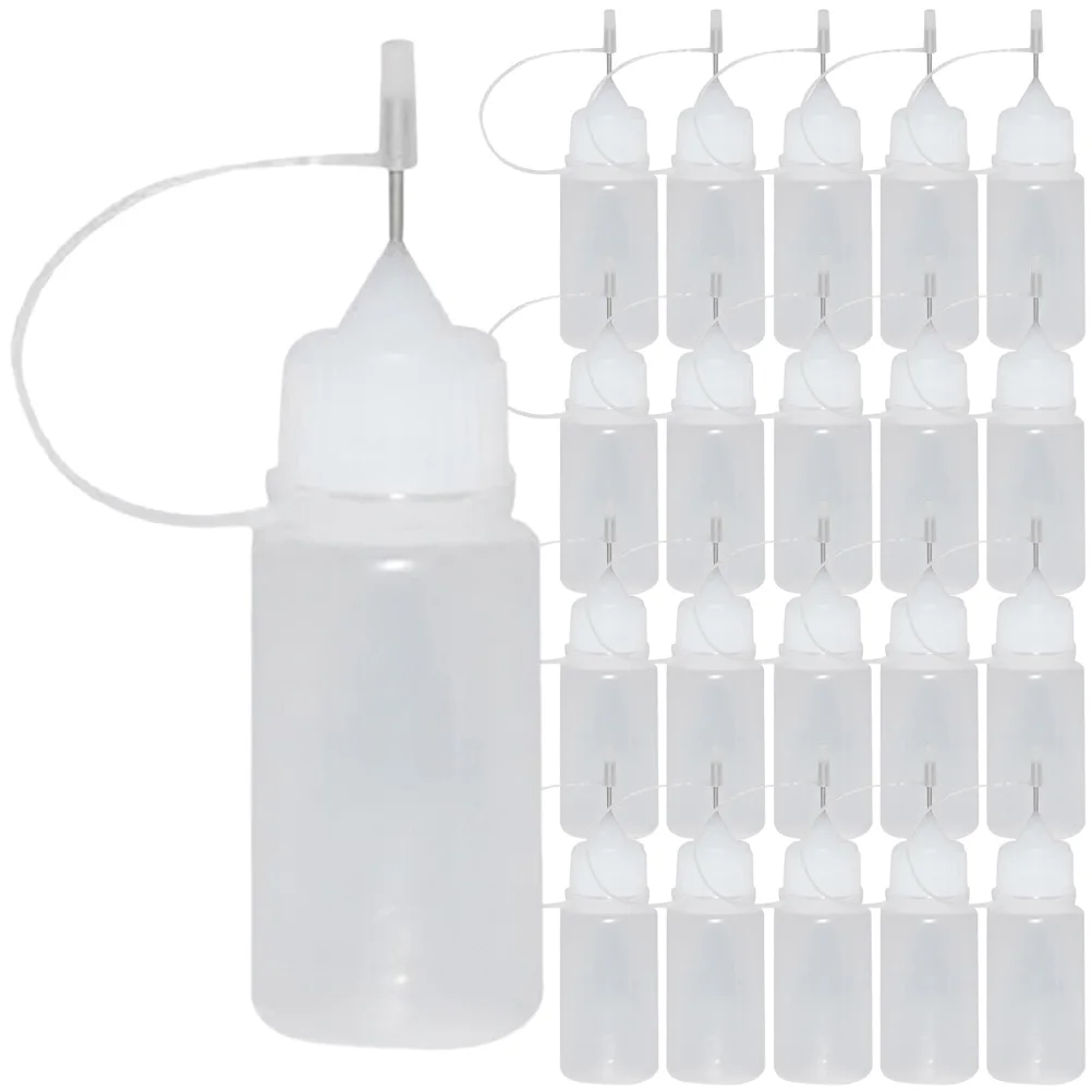 

30 Pcs Oil Bottle Fine Tip Glue Applicator Paint Needle Squeeze Precision Plastic Point