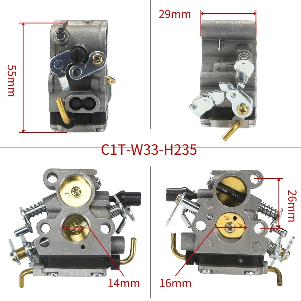 مكربن محرك المنشار لـ Husqvarna 235 235E 236 236E 240 240E CS2238 CS2234 Zama C1t-w33c OEM 574719402 545072601