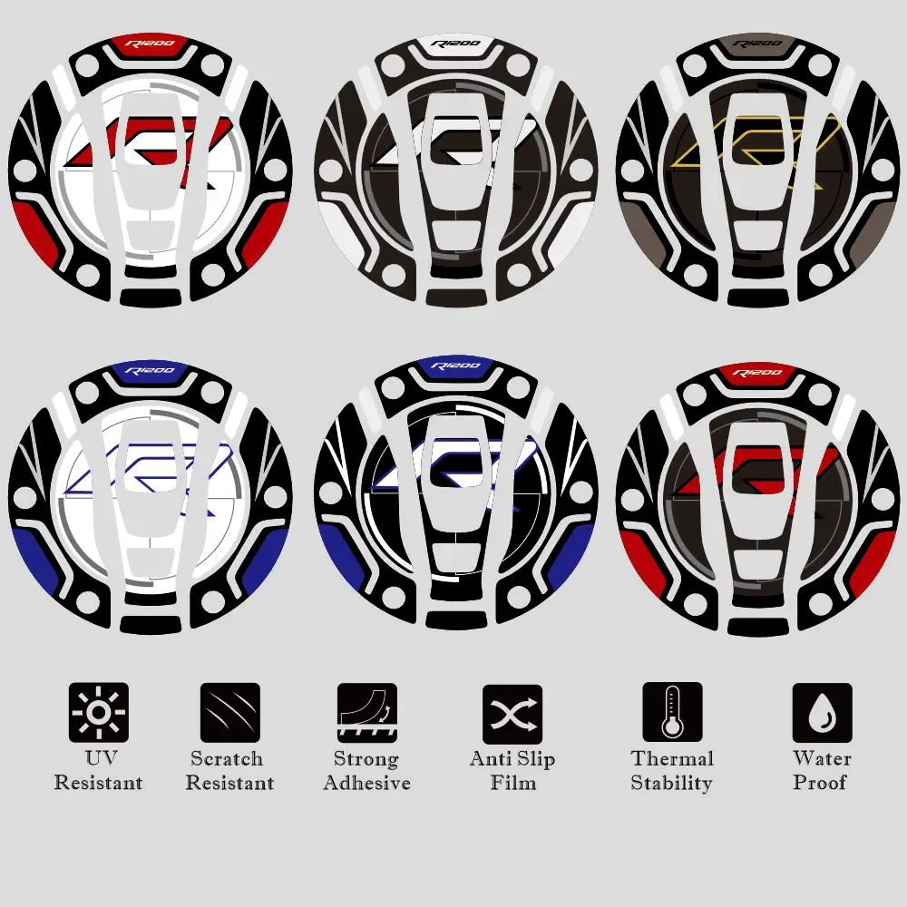 

Motorcycle Fuel gas tank cap pad anti slip sticker declas protection for BMW R1200R R 1200 R 2015 2016 2017 2018