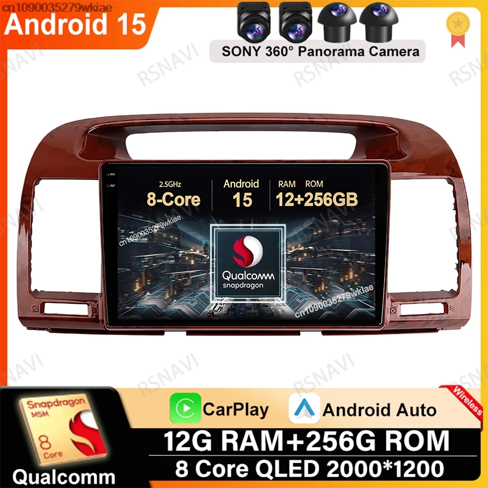 

Android 15 For Toyota Camry 2002 2003 2004 2005 2006 4G LTE DVD DSP Stereo Head Unit BT Multimedia Wireless Carplay Auto QLED