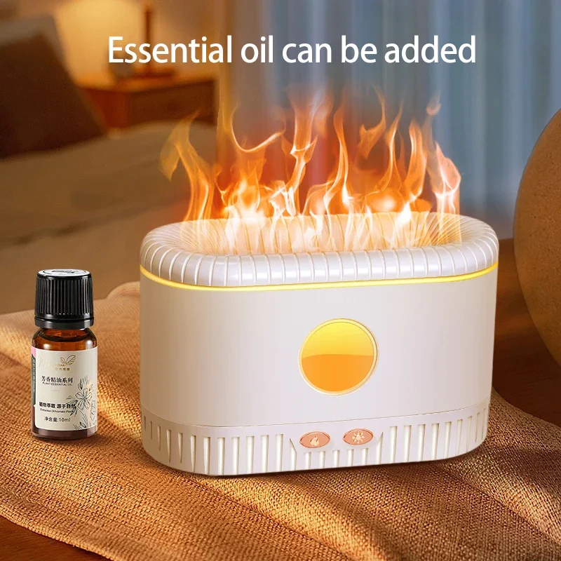 5V usb flame humidifier essential oil aroma diffuser with multi colour led Ambience lamp