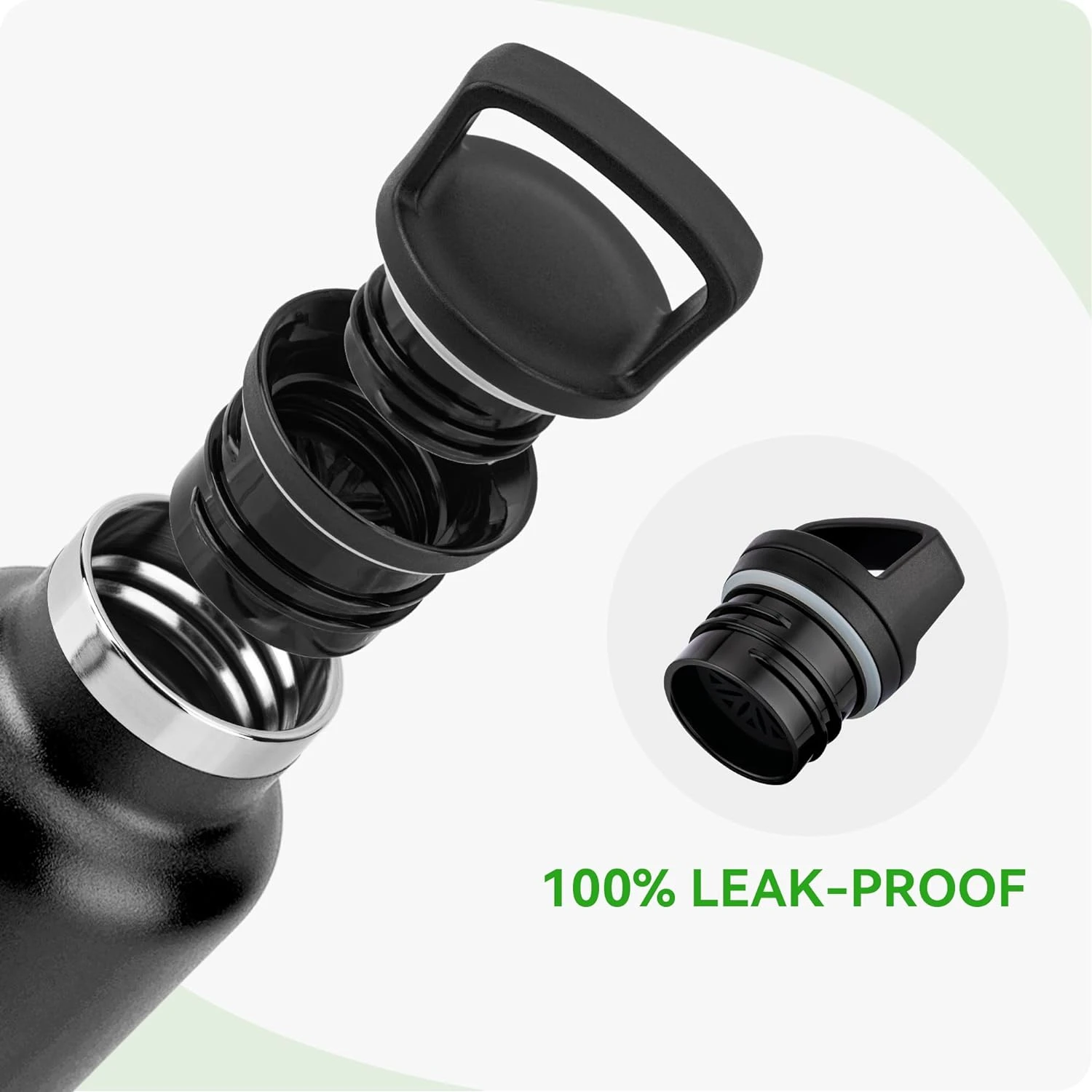 High-Quality Durable Leakproof Lid for Standard 18, 21, 24 oz and Other Narrow Mouth Water Bottles - Must-Have Secure Replacemen