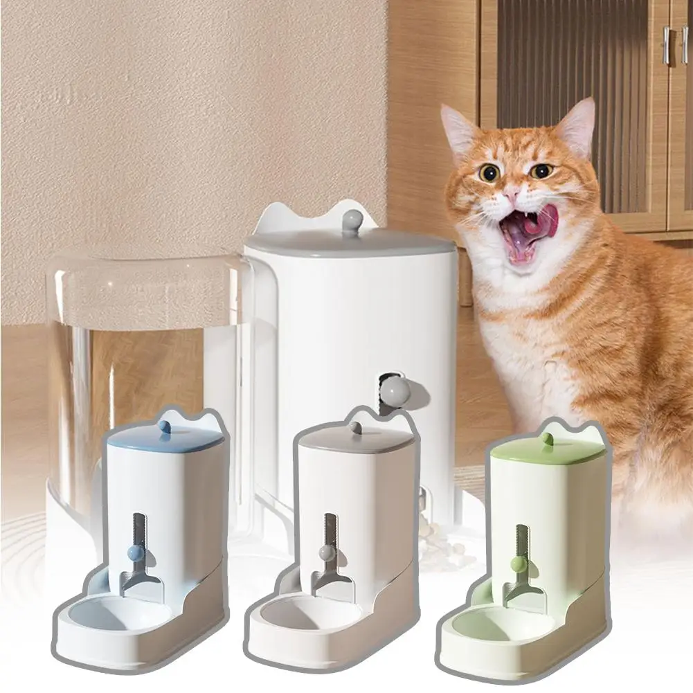 

Automatic Pet Feeder Cat Drinking Water Large Capacity Food Cat Give Water Combination Bowl Basin Wear-resistant Bowl Dog G3Z1