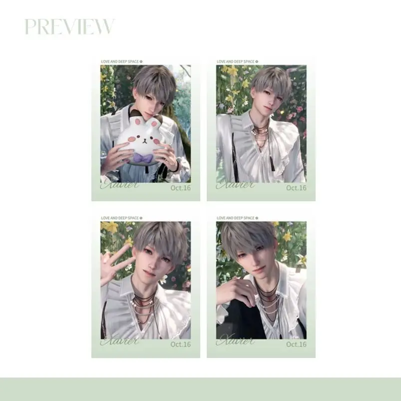 

Love and Deepspace Anime Photo Card Xavier Small Card 3inch Children Stationery Student Message Collection Gift Waterproof Diy