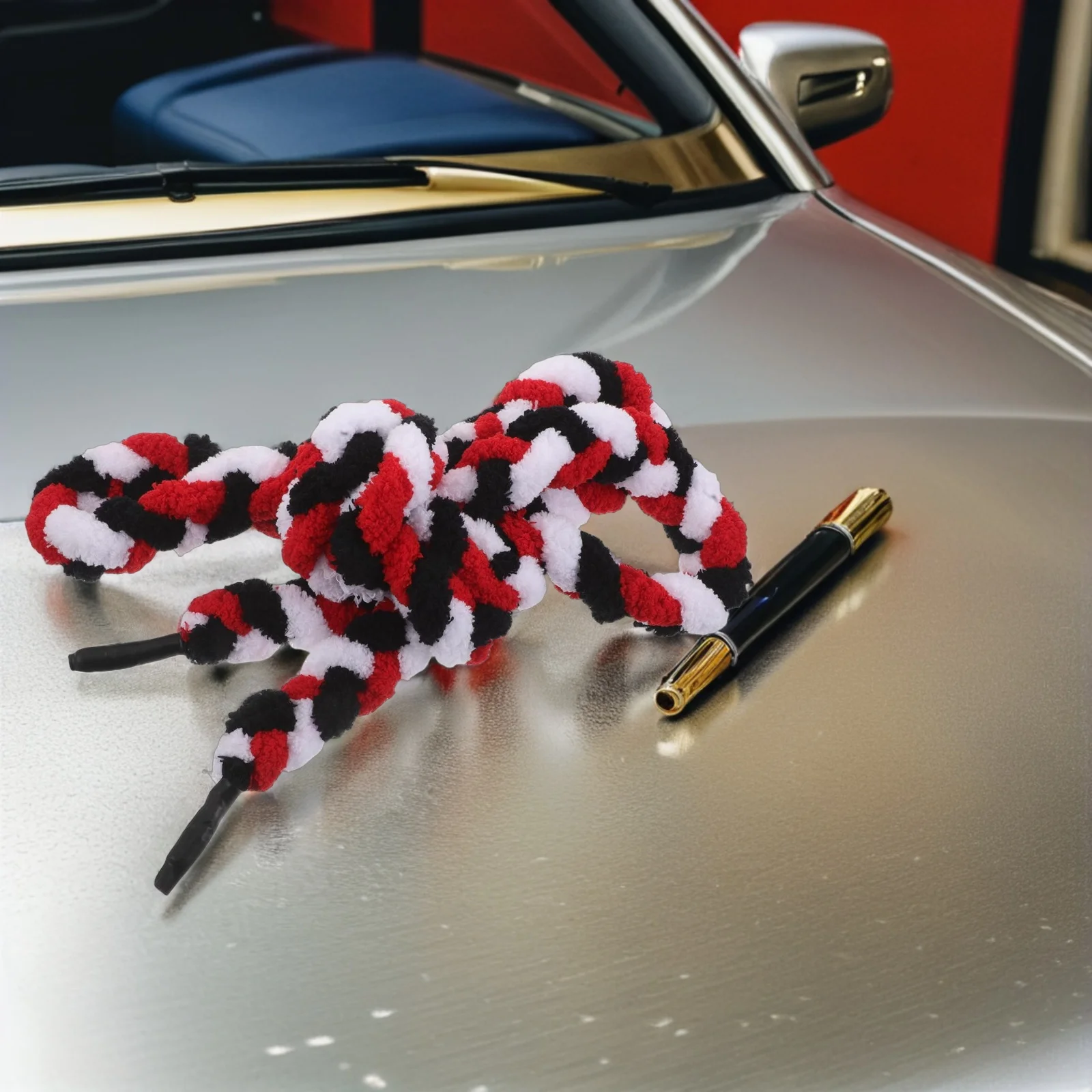 

6.6 Feet Car Window Tinting Rope Thickened Water Absorbent Drying Tool For Windshield Film Installation Reusable Hand Braid