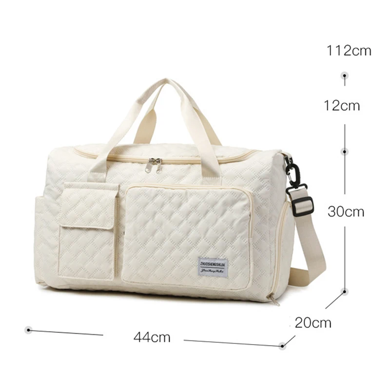 Gym Bag for Women Travel Duffel Bag Foldable Travel Duffle Weekender Overnight Bag with Wet Pocket and Shoes Compartment