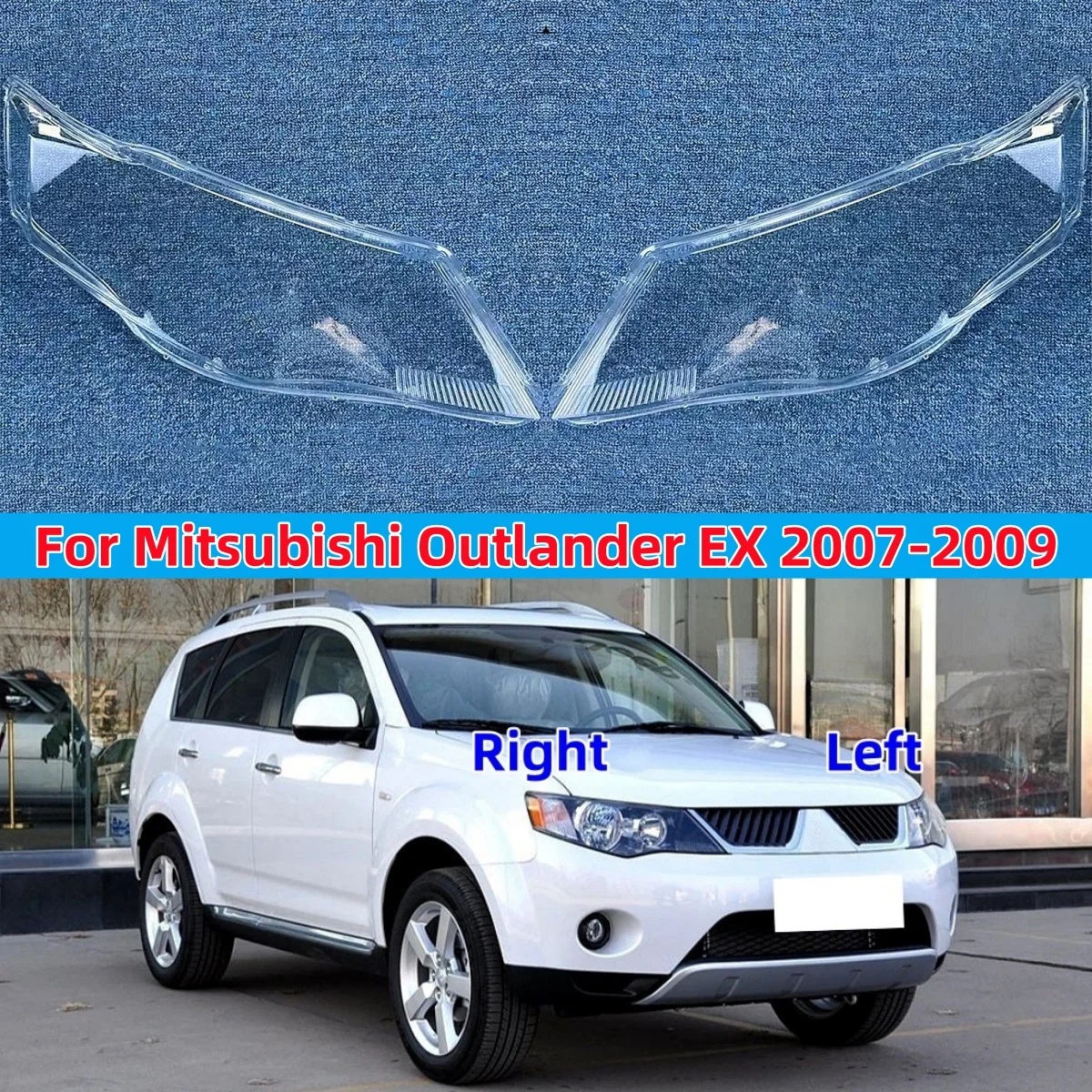 

For Mitsubishi Outlander EX 2007 2008 2009 Car Accessories Headlight Cover Lampshade Lamps Headlamp Shell Lens Plexiglass