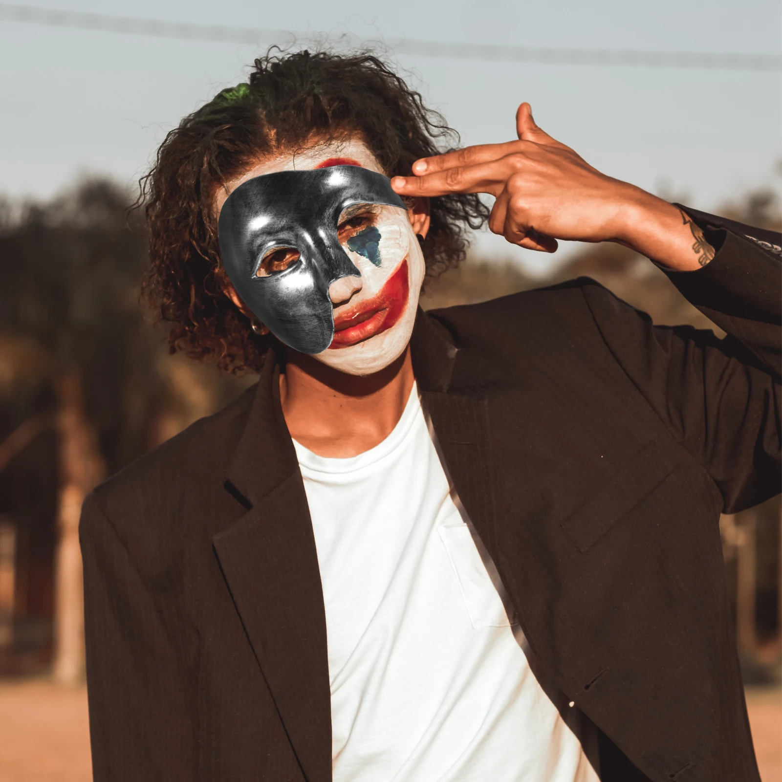 Half Face Festival Accessoire Lichtgewicht Draagbaar Maskerade Masker Voor Halloween Party Cosplay Ballen Verjaardag Decoratief Masker