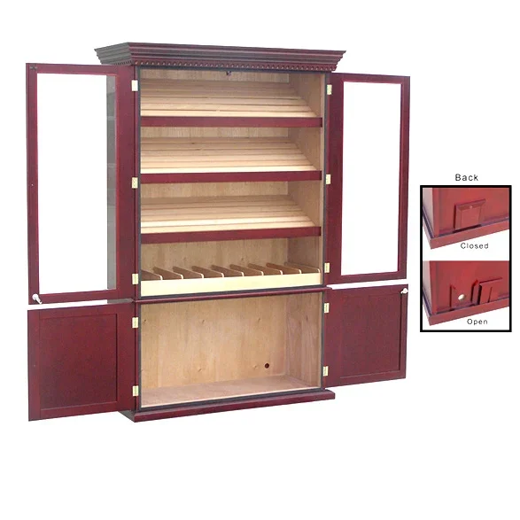 Double Glassdoor Electrical LED Large Cigar Humidors For Sale Used Humidor Cabinet