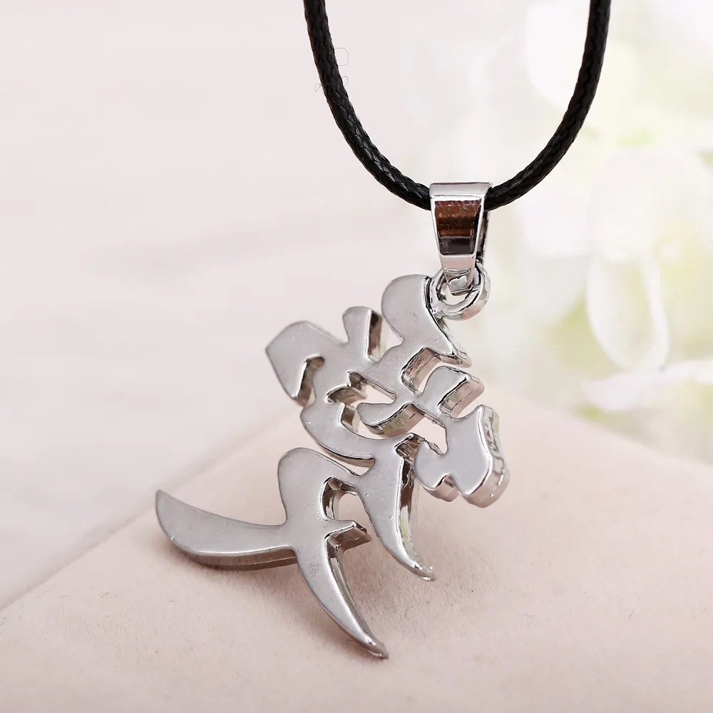 Cartoon Anime Gaara Necklace Sabaku no Gaara Love Necklace Pendants Accessories Figure Toys Souvenirs Gifts