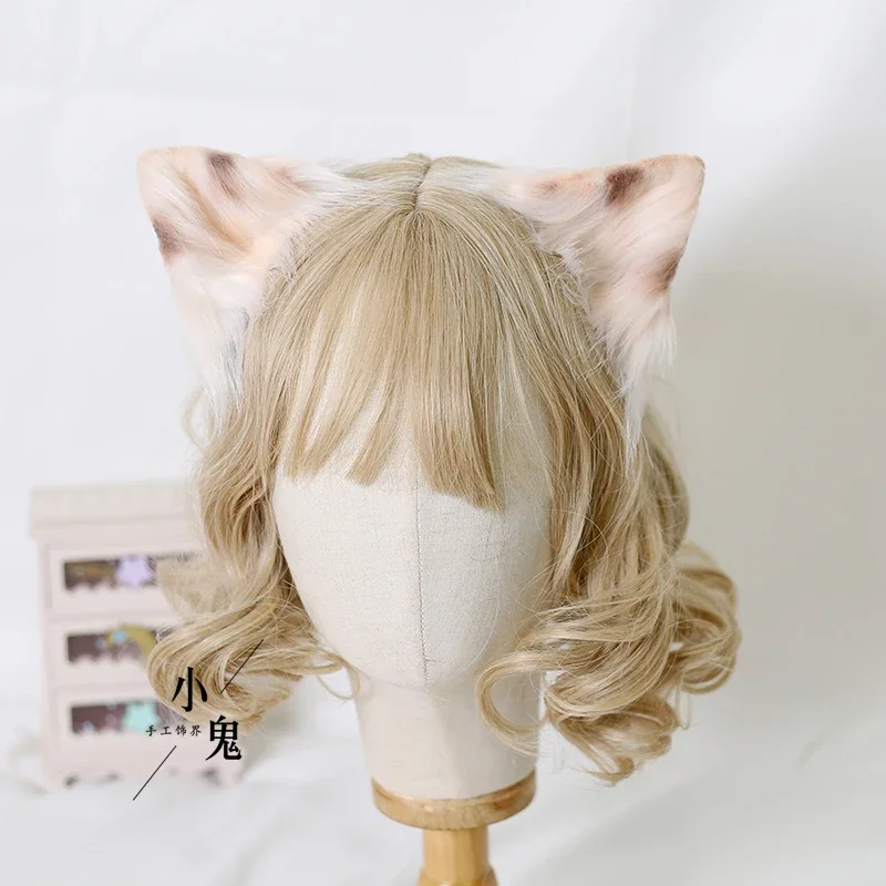 Original hand-made Headband Lolita Headwear cat ear gothic wind cosplay beast ear hairpin Hair Accessaries