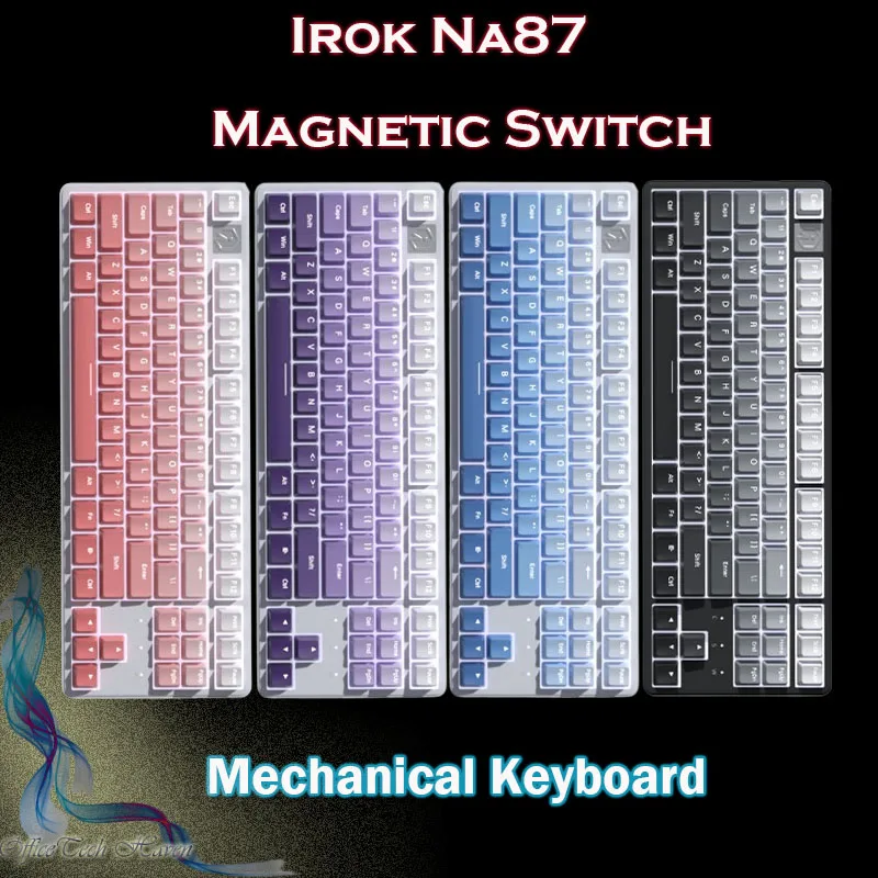 Irok Na87 Magnetic Switch Mechanical Keyboard 87keys Wired Hotswap E-Sports Ready Customizable Accessories Ideal Office & Gaming