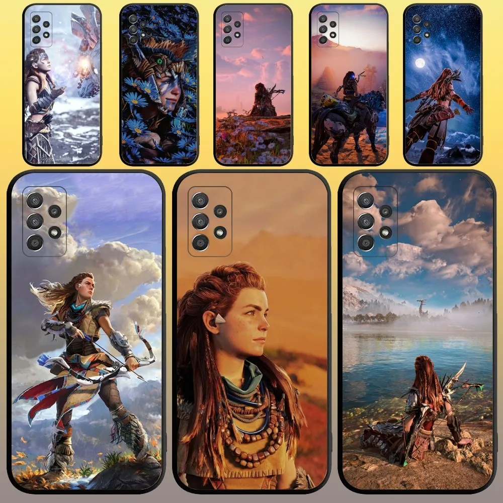 Horizon Zero Dawn Aloy Phone Case for SamsungA 91,80,73,72,71,70,53,52,51,42,41,40,32,31,30,22,21,20,13 S 4G 5G Soft Black Case