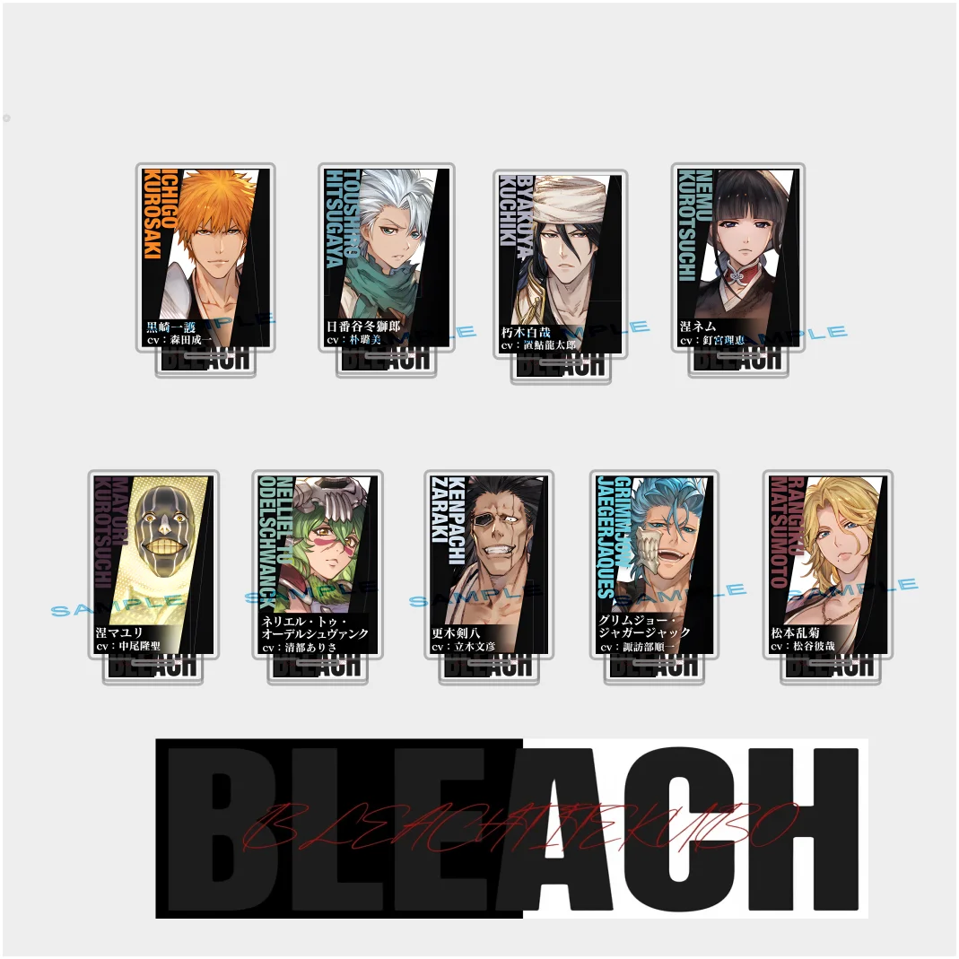 10CM BLEACH Anime Acrylic Figure Stand Keychain Ichigo Kurosaki Rukia Kuchiki Kawaii Popular Desk Decor Gift Cartoon Products