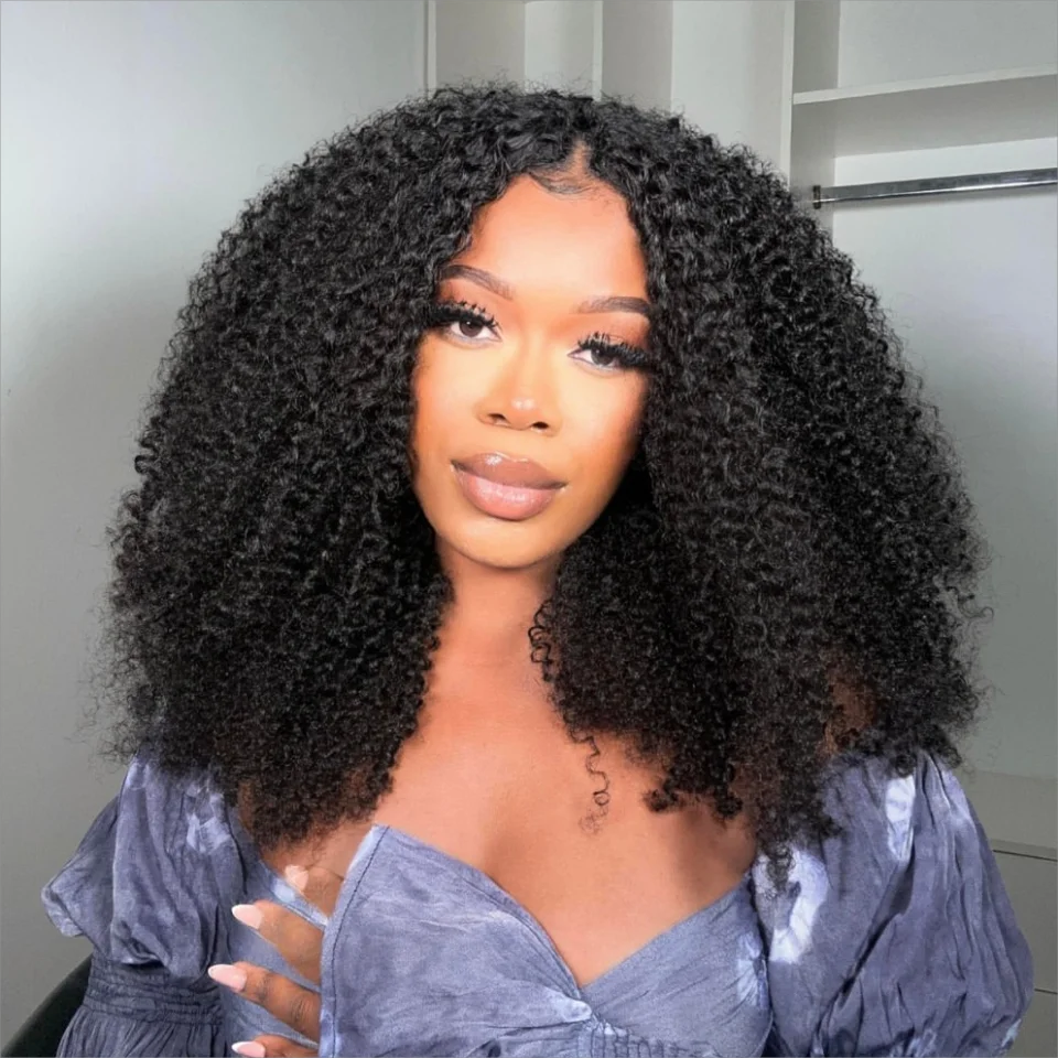 

U Part Kinky Curly Wigs Human Hair No Leave Out Brazilian Deep Wave Human Hair Wigs For Women U Part Deep Curly Wigs No Glue Wig