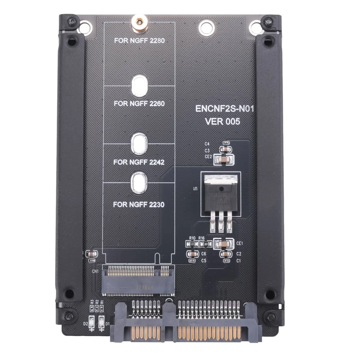 AAM-Black Case CY B+M Sockel 2 M.2 NGFF (SATA) SSD auf 2,5 SATA Adapter für 2230/2242/2260/2280 mm M2 SSD