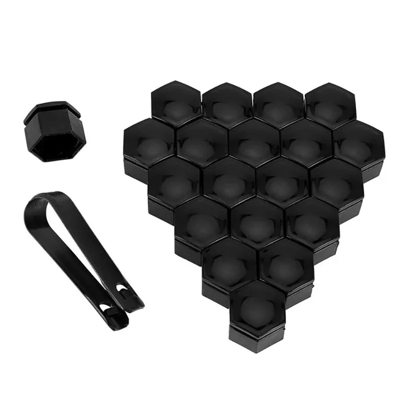 20/40/60/80Pcs Car Wheel Lug Nut Covers Bolt Caps 17/19/21mm Anti-Rust Dust Hexagon Auto Tyre Hub Screw Exterior Protection Caps