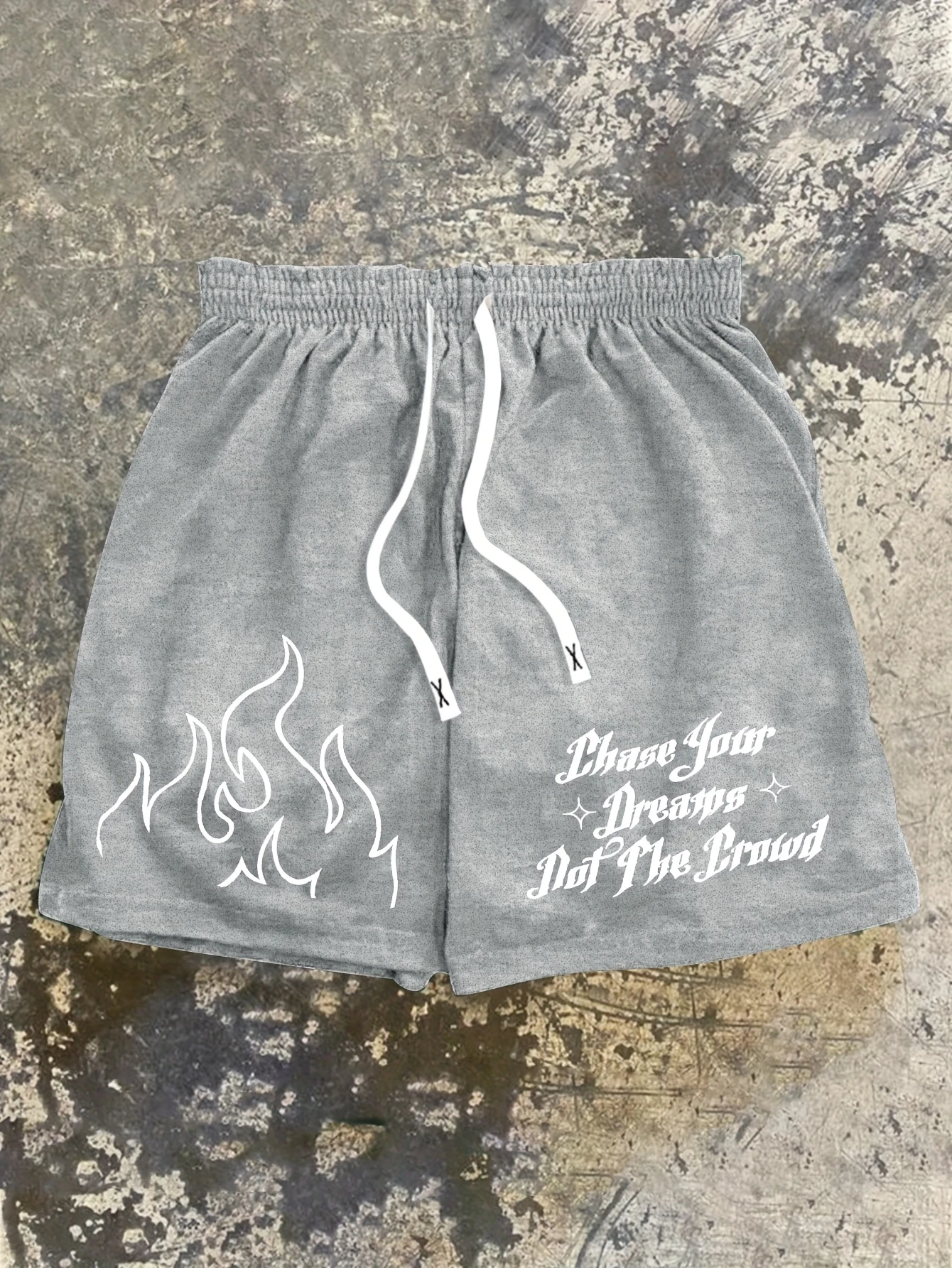 

Flame Print Fitness Trendy Brand Minimalist Vacation Elastic Fabric Versatile Multi-Color Shorts Shorts