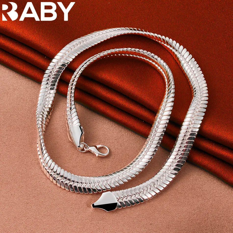 URBABY 925 فضة 8 مللي متر سلسلة العظام قلادة الإبداع الهدايا الشارع كل مباراة الحفلات والارتداء اليومي #6