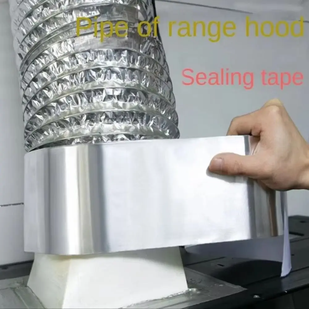 New High-Temperature Aluminum Foil Tape Self-Adhesive 30/50mm Greaseproof Tape Moisture-Proof Stickers Countertops Kitchen