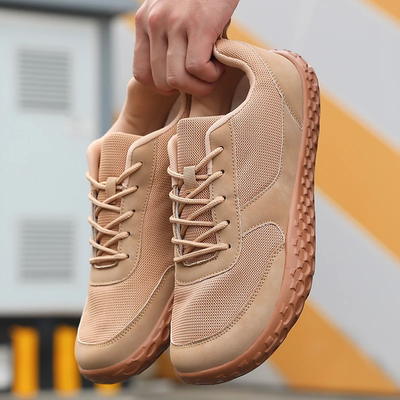 Herrenschuhe Größe 36-46, große Größen, Barfußschuhe, breite Zehenbox, 0 Drop, Casual-Sneakers, Outdoor-Minimalist-Schuhe für Cross-Country-Lauf und Walking. – Detail 3