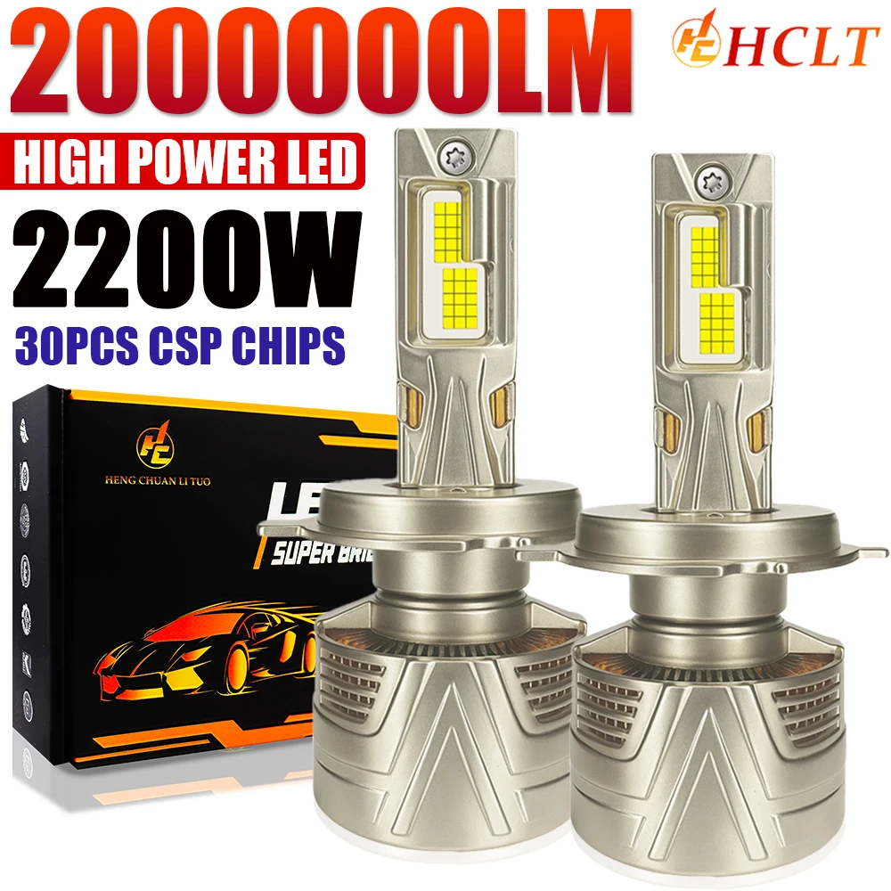 H7 h4 h1 alta potência led canbus faróis lâmpada 2000000lm super brilhante h11 h9 hb3 9005 hb4 9006 automóvel conduziu a lâmpada de diodo de luz