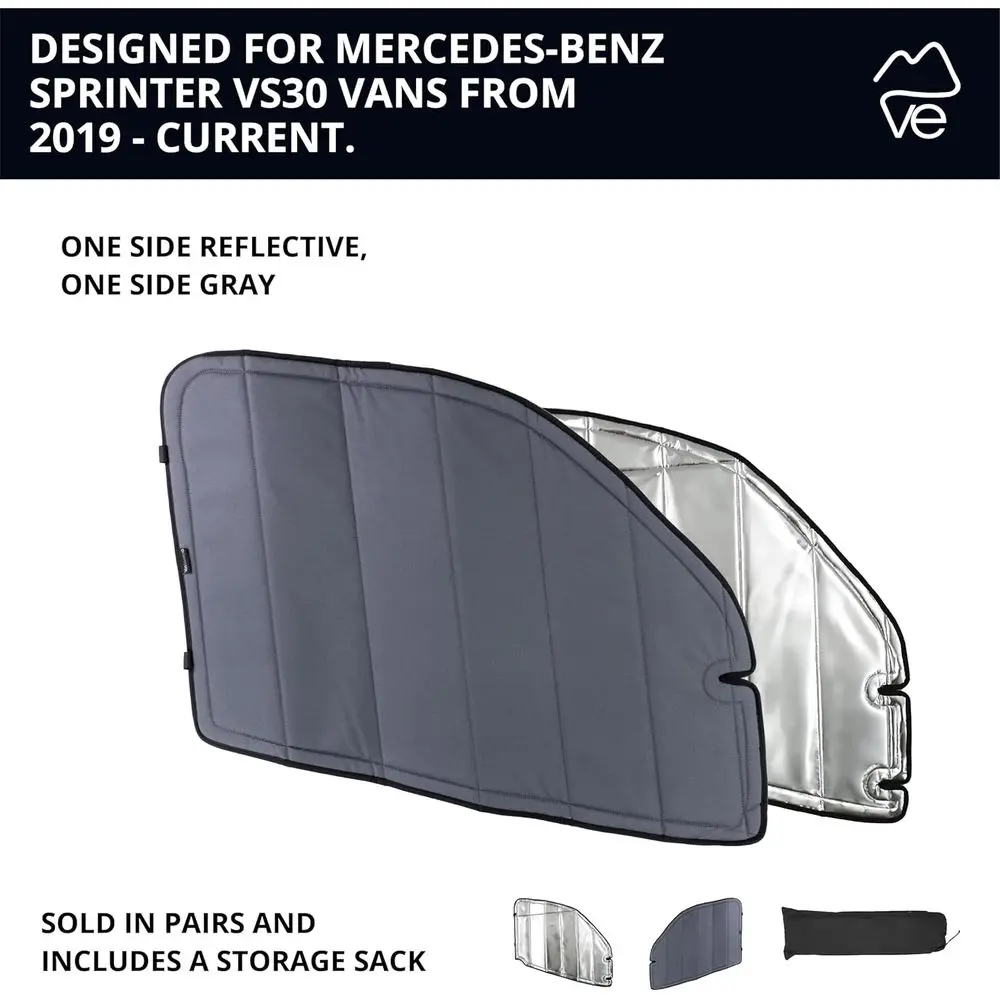 أغطية عازلة للتعتيم المغناطيسي لأبواب أمامية مرسيدس بنز VS30 الحالية لعام 2019، رمادي فحمي #6