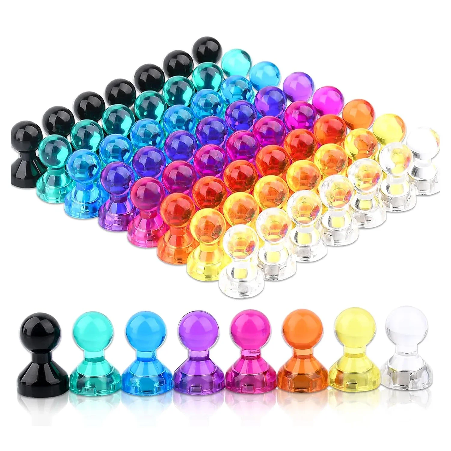 

50-200Pcs Magnetic Pushpin Strong Neodymium Magnet Cone Push Pins Super Magnets Push Pin Refrigerator Sticker Pushpins Wholesale