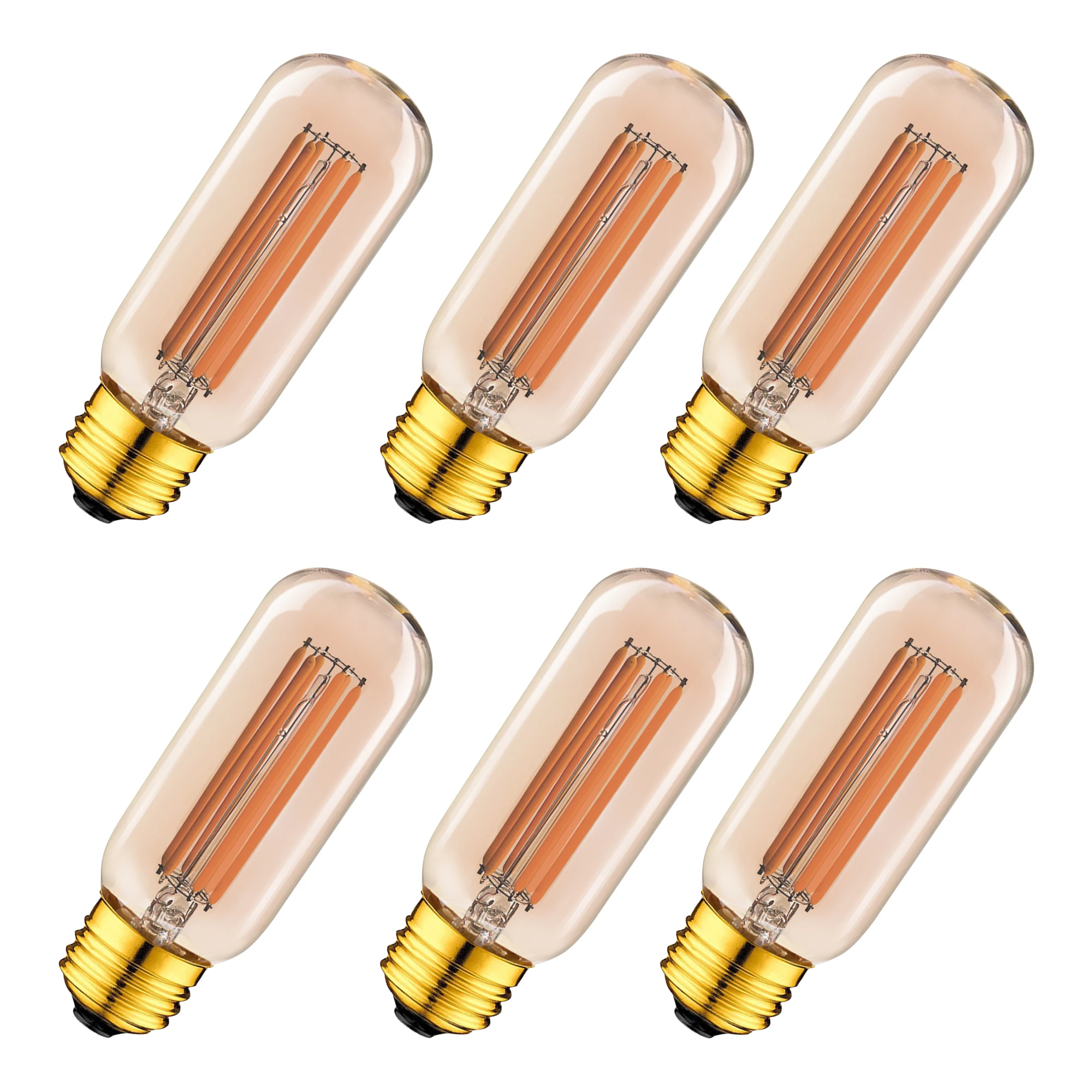 Vintage T45 Dimmbare LED Lange Rohr Birne 6W E27 110V 220V 2200K Warme Gelb Filament Rohr lampe Für Kronleuchter Anhänger Beleuchtung