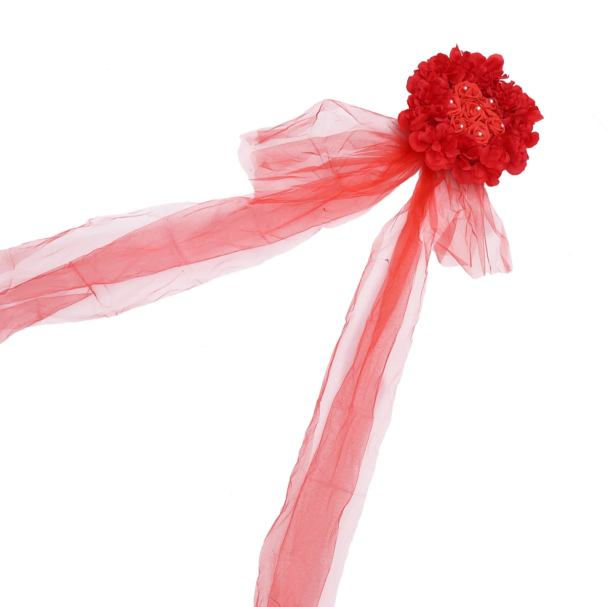 

Bridal Artificial Decorations DIY Wedding Car Flower Decorations Ribbon Head Wedding Scene Car Decor Beautiful Reusable