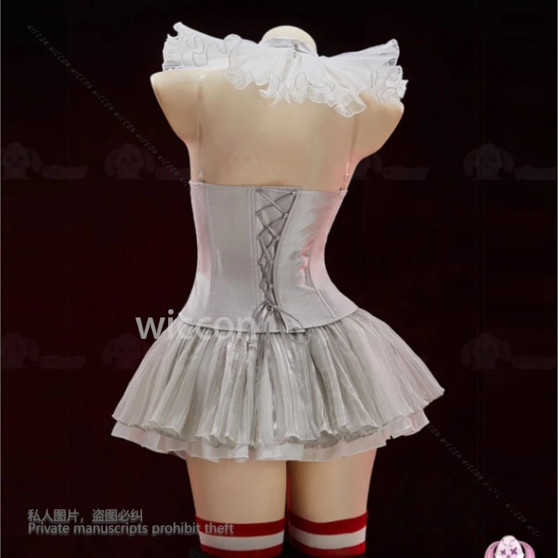Anime prata fantasia cress coringa roupas vestido sexy lingeries bonito vestido feminino conjunto completo halloween cosplay S-XL palhaço personalizado