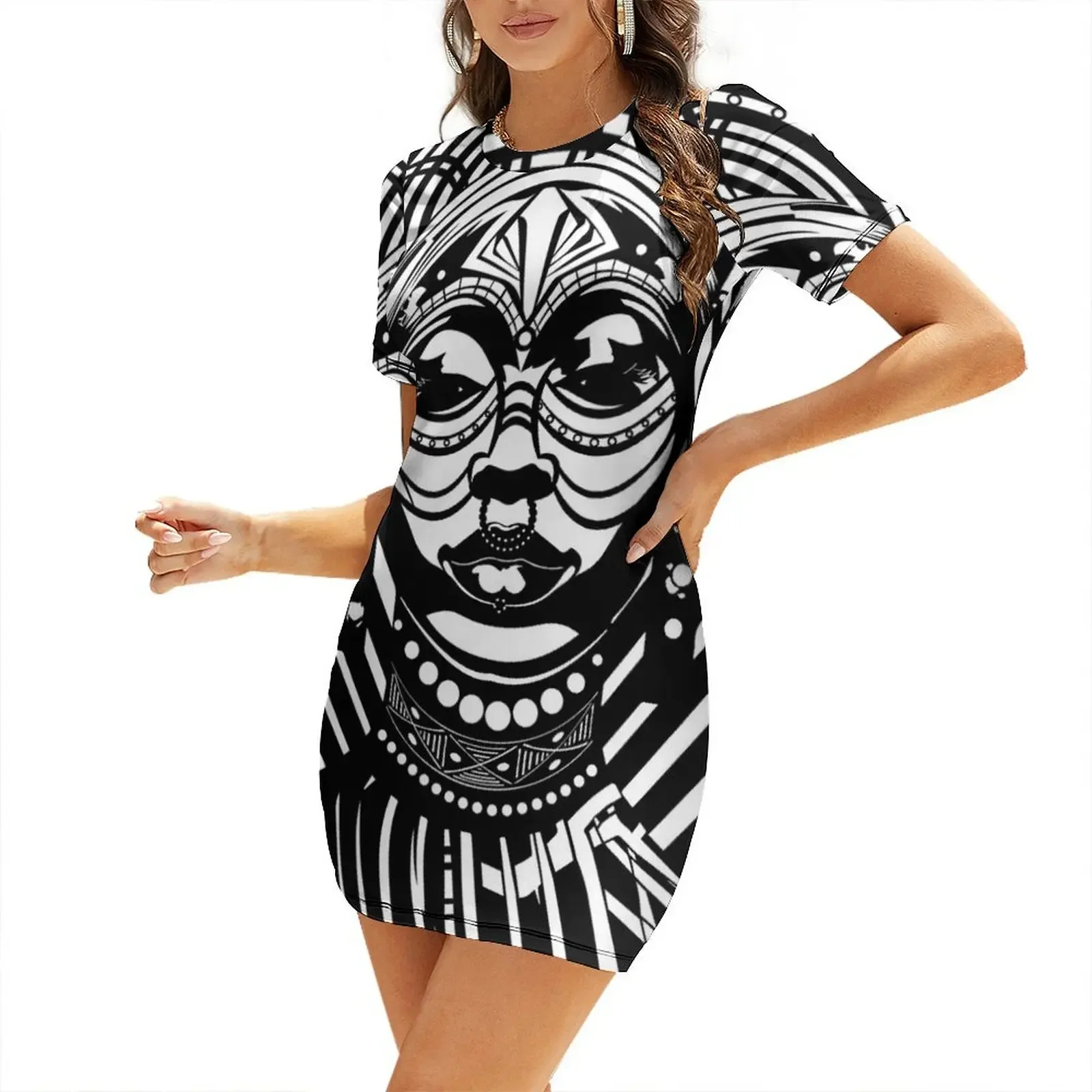 

Shamana Short-Sleeved Dress elegant dress summer dress women 2025 women's summer jumpsuit women evening