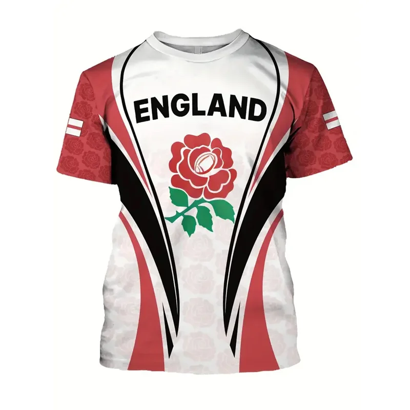 تيشيرت رجالي على الطراز الإنجليزي ، طباعة جرافيتي ، أكمام قصيرة ، رقبة مستديرة ، موضة غير رسمية ، توبات بنمط أسد شريطية ، الصيف #4