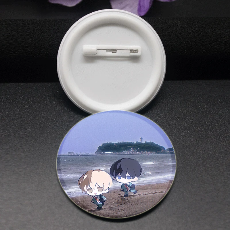 Boukyaku Battery Pins Round Cartoon Brooches for Backpack Cothes Accessories Anime Collection Badge Hat Decoration Gifts