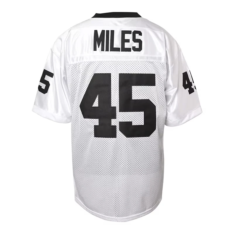 Film PERMIAN # 45 MILES Fußballtrikot für Herren, amerikanische Rugby-Kleidung, Oberteile, atmungsaktiv, schnell trocknend, genähte Fußballtrikots für Herren – Detail 4