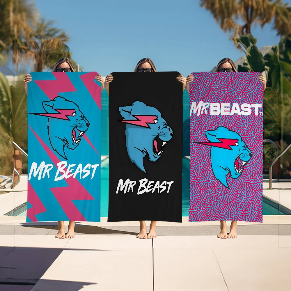 Game Blogger Mr-Beast Big Microfiber Beach Towels Quick Dry Towel Sand Beach Towels Pool Towel for Travel Swim Pool Yoga