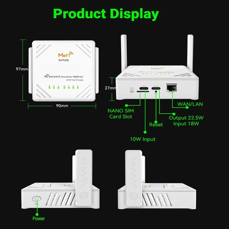 tianjie-4g-wifi-router-wifi6-mobile-sim-card-modem-lte-usb-c-adapter-hotspot-with-10000mah-battery-225w-fast-charging-powerbank