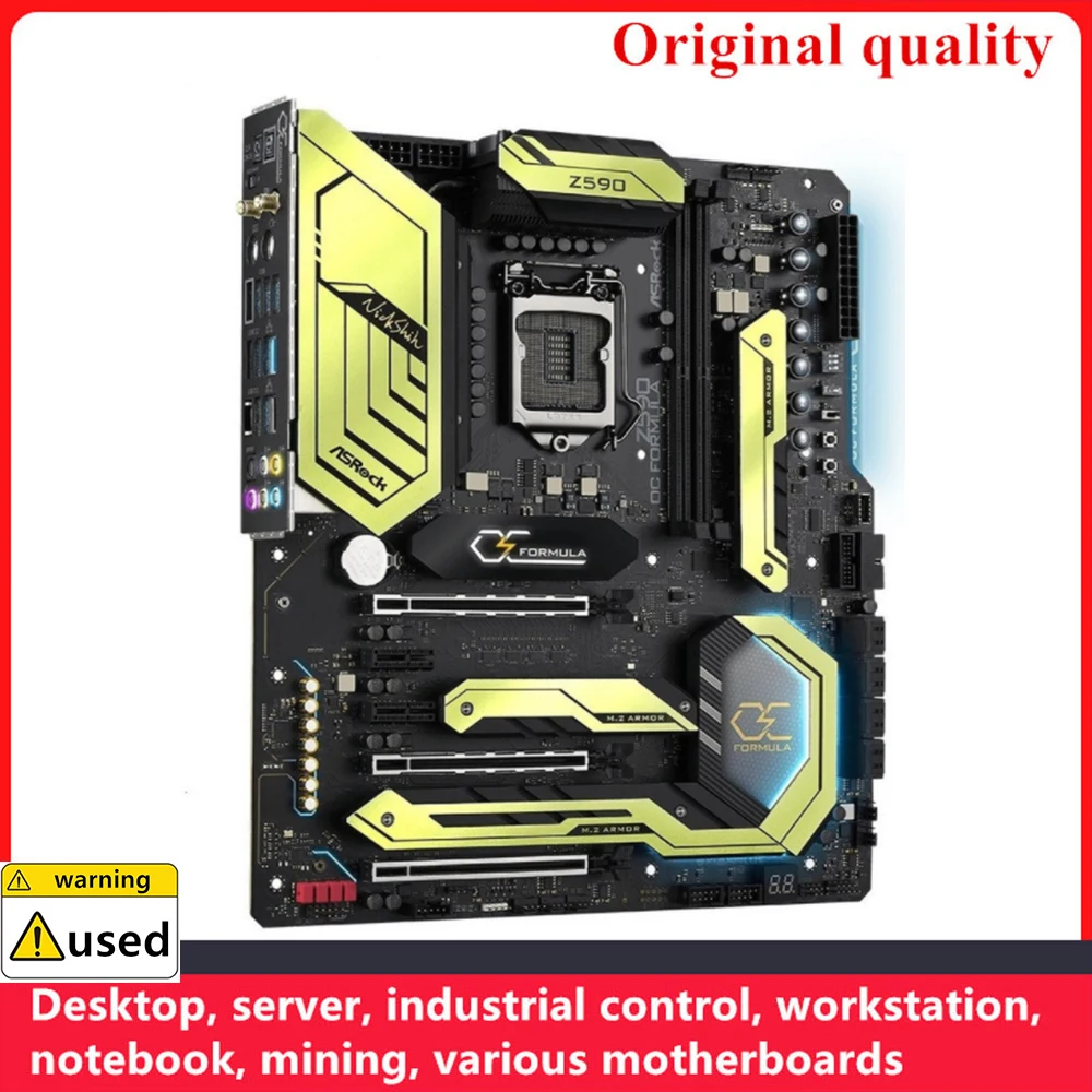 Used For ASROCK Z590 OC Formula Motherboards LGA 1200 DDR4 128GB Intel Z590 Desktop Mainboard M.2 NVME SATA III USB3.0
