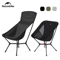 Naturehike Camping Chair Ultralight High Back Relax Chair Portable Folding Fishing Chairs 150kg 200kg Load Capacity Chairs