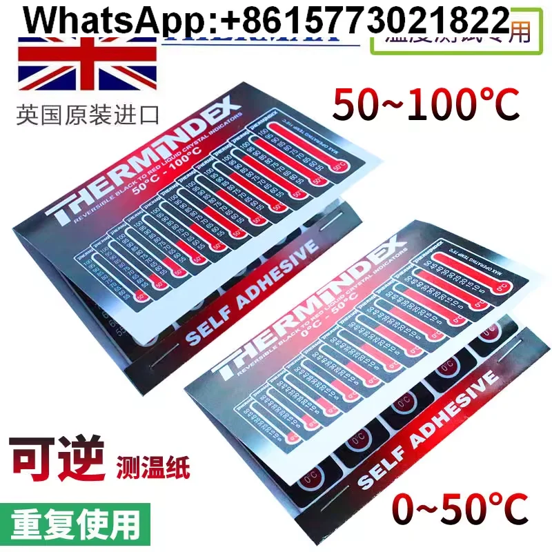 

Британская бумага для измерения температуры Thermax, бумажная наклейка для измерения температуры, восемь сеток, десять сеток, 10 полосок