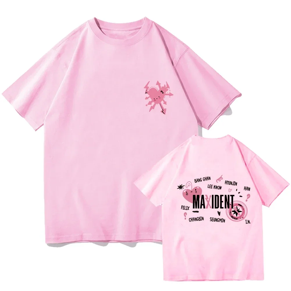 Hot Stray Kids Maxident T-Shirt Women Men Summer Casual Kpop Short Sleeve T-Shirt