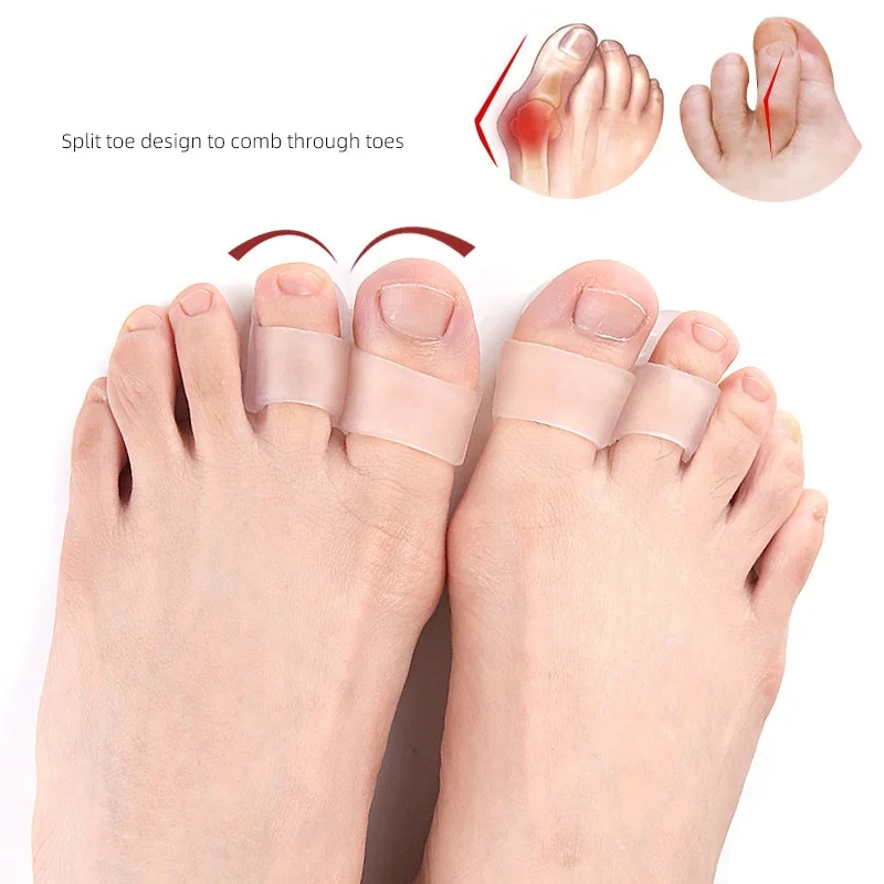 Forefoot Pad Double-hole Toe Divider Toe Bending Orthosis Hammer Toe Straightener Toe Heavy Fragrance Toe Guard Pad Can Be Cut