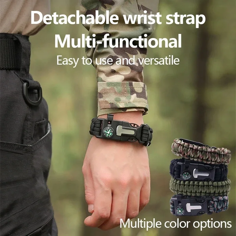 Picture 7: New Outdoor Multi-function Paracord Survival Bracelet Igniter Lighter Camping Adventure Emergency Rescue Survival Rope Bracelet