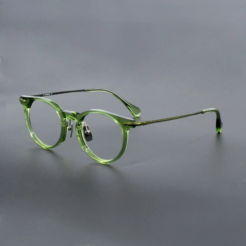 

Round Glasses Frame OTW6025 Japanese Handmade Titanium Women Optical Retro Prescription for Men Reading Eyewear Anti Blue Light