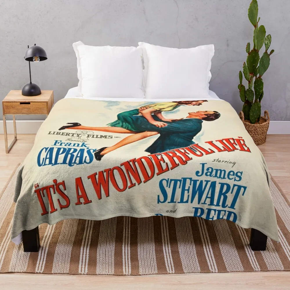 

It's a Wonderful Life Vintage Movie Cover Throw Blanket Single Blanket