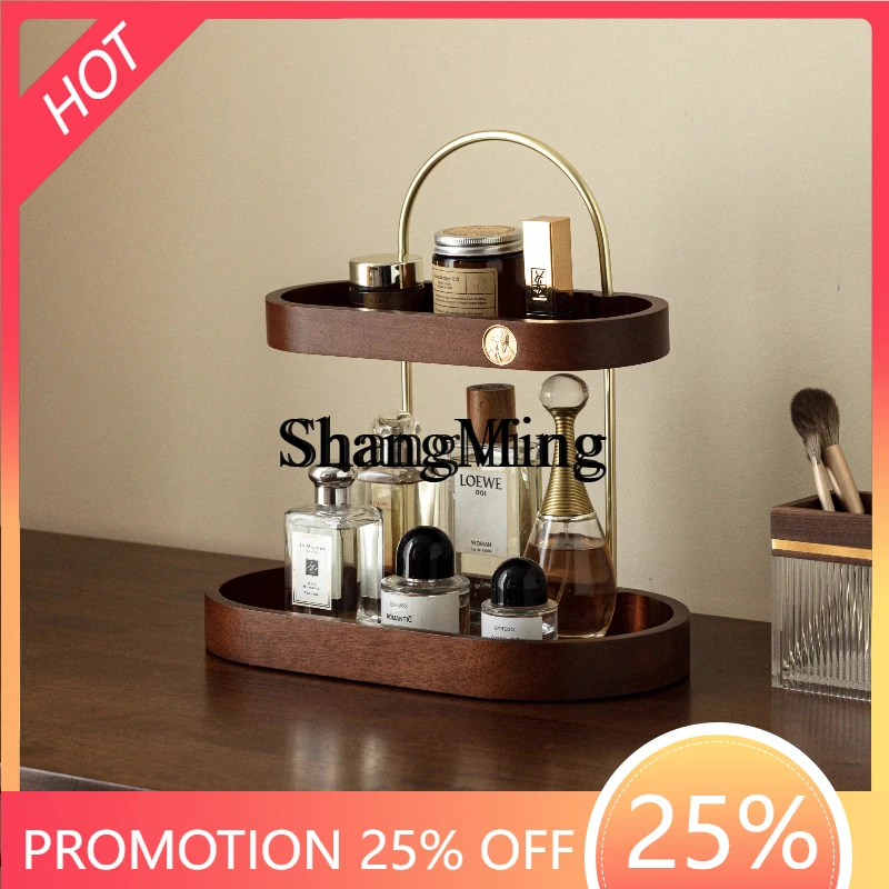 

SM Household Cosmetics Storage Box Wooden Perfume Shelf Dresser Storage Jewelry Box