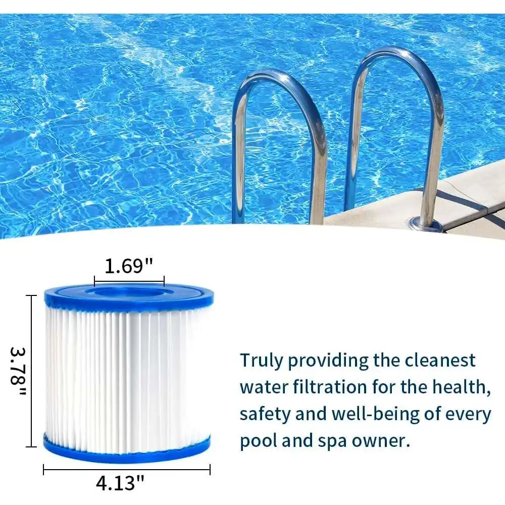 Type VII Pool Filter Cartridge Compatible W/ Intex Type D 530GPH 58283E & Bestway 58385E, Fits SFS-350/600,RP-350/400/600,RX-600
