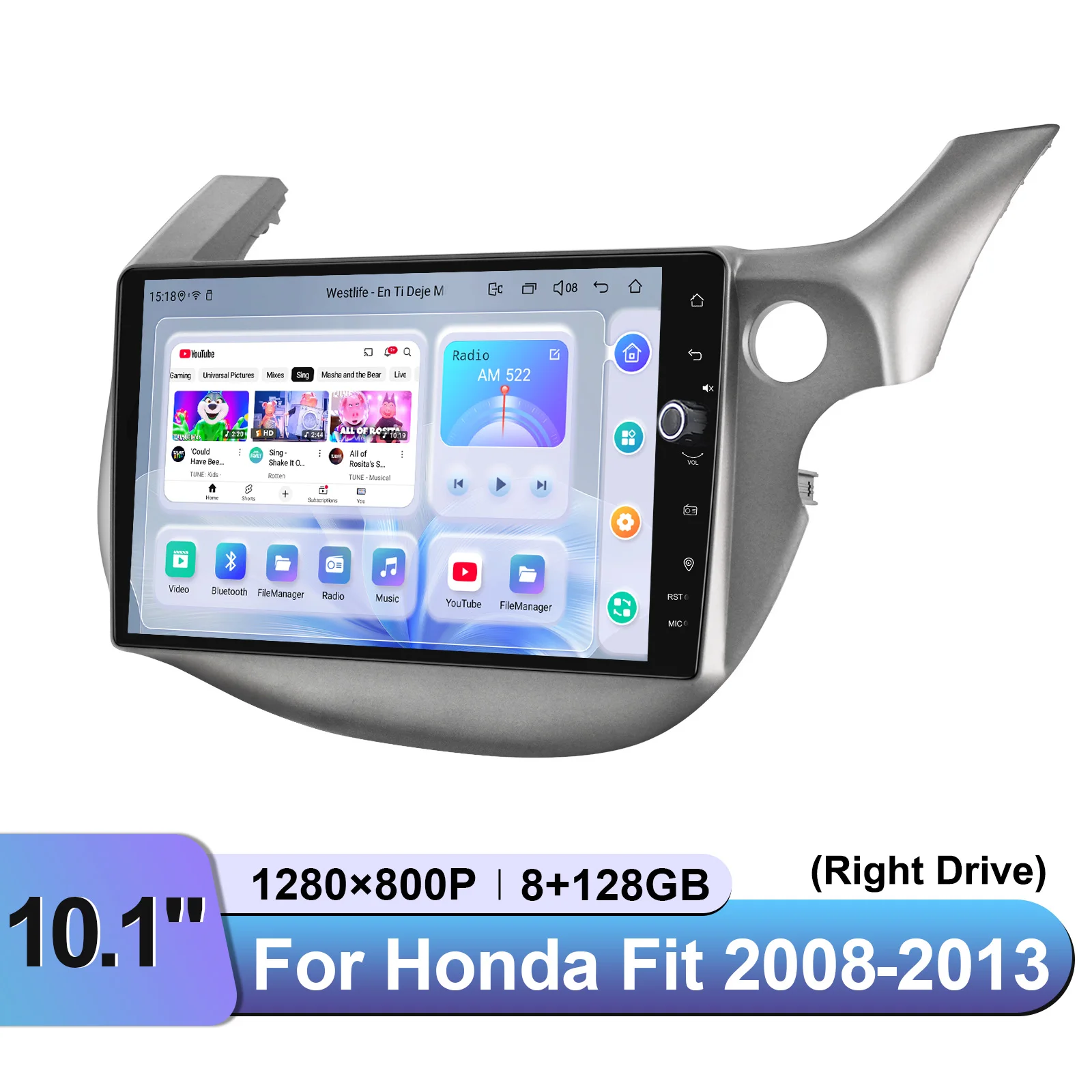 Joying 10 بوصة أندرويد 13.0 وحدة رأس راديو السيارة ل 2008 - 2013 هوندا صالح مشغل وسائط متعددة دعم CarPlay الحق محرك التوصيل و P #4